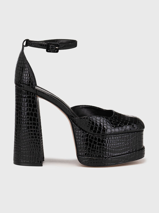 Pantofi cu toc și textura de crocodil - 1