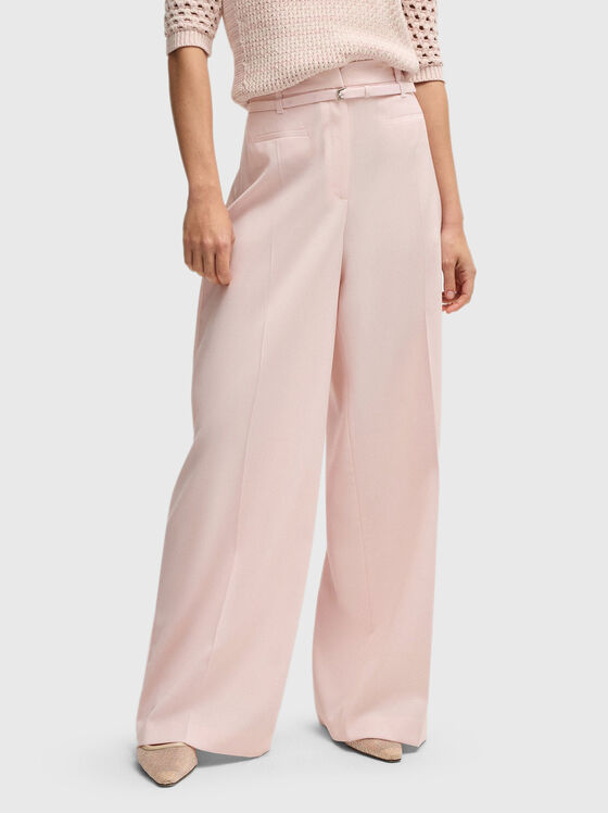 High waisted wool trousers - 1