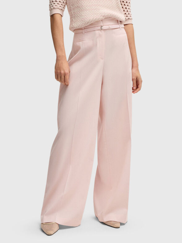 High waisted wool trousers - 1