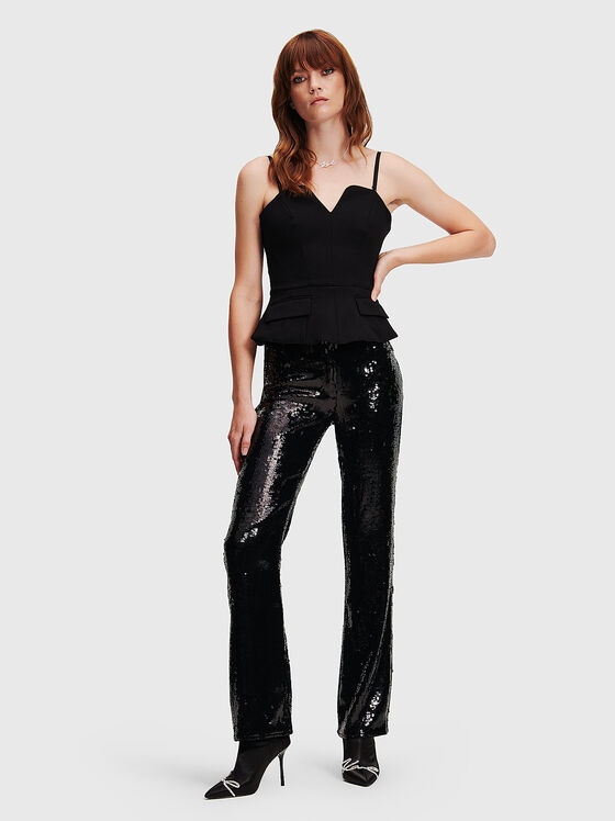 Pants with appliquéd sequins - 1