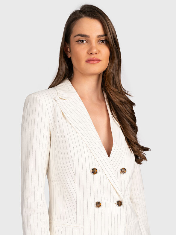 DINA double-breasted jacket with striped print - 5