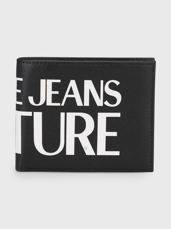 Contrast-logo wallet in leather  - 1