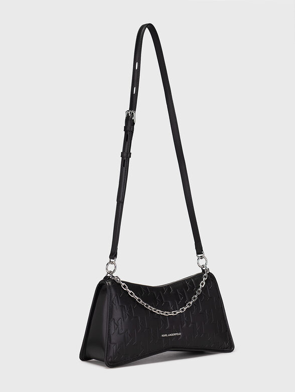 K/SEVEN ELEMENT black hobo bag with embossed logo - 2