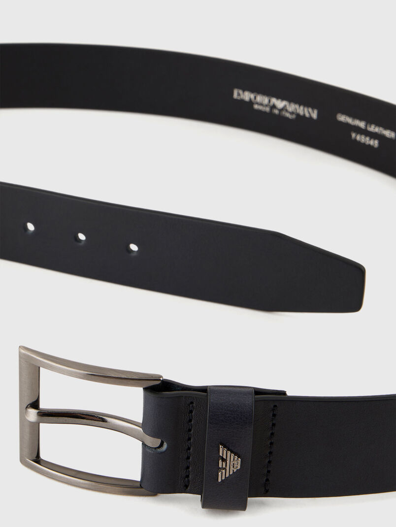 Leather belt with logo - 3