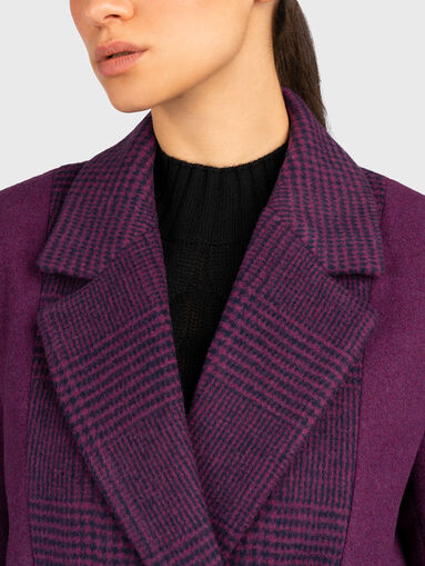Coat of wool blend with zipper - 5