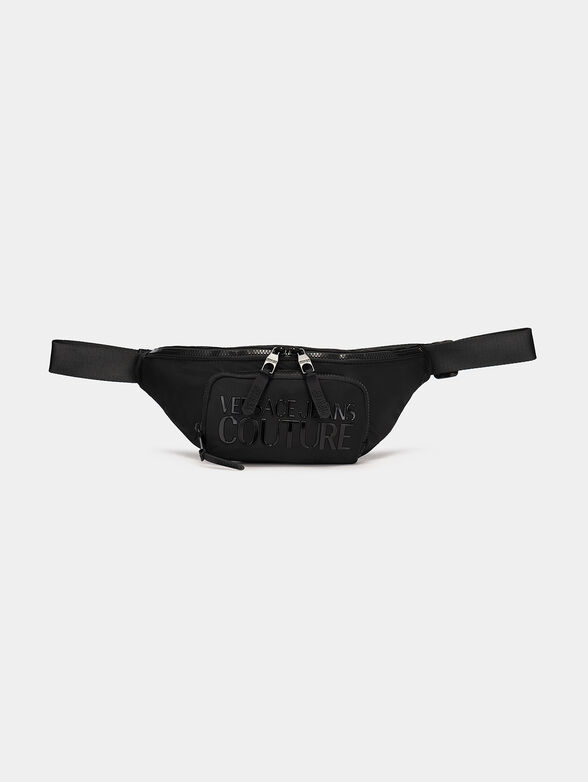Black waist bag with logo detail - 1