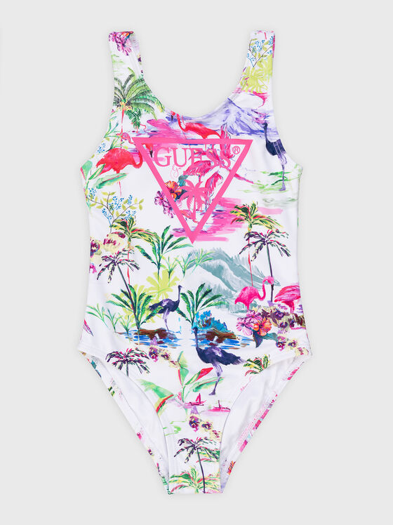 Costum de baie complet cu imprimeu tropical - 1