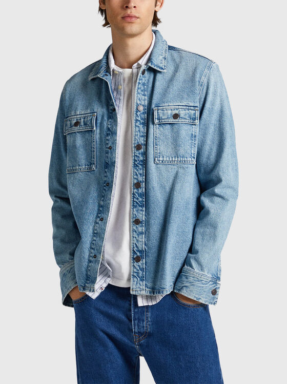 WESTON denim jacket with logo patch - 1