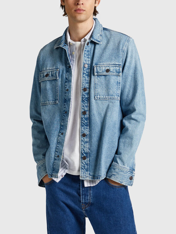 WESTON denim jacket with logo patch - 1