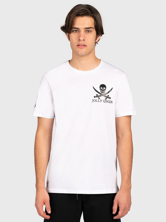 Tricou alb cu imprimeu - 1