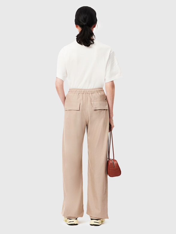 Wide legs beige pants - 2