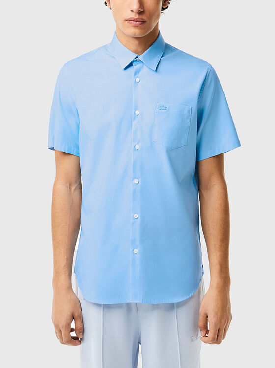 Short sleeve shirt in blue  - 1