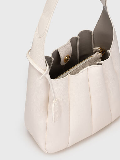 Blue leather bag with purse - 5