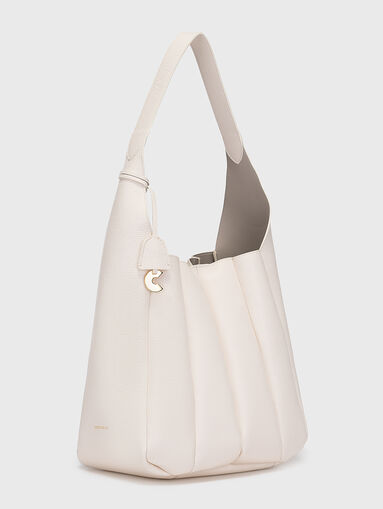 White leather bag with small purse - 3