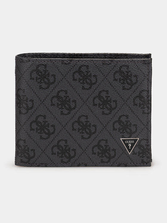 VEZZOLA black wallet with 4G logo print - 1