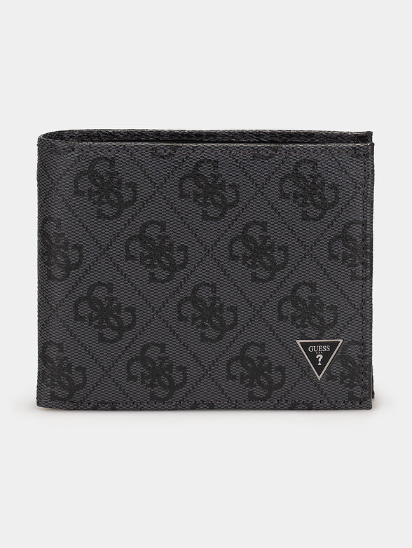 VEZZOLA black wallet with 4G logo print - 1