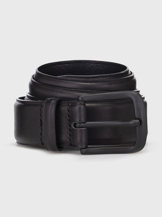 Black leather belt - 1
