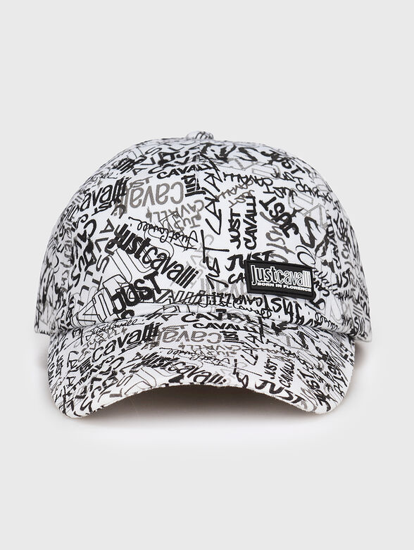 Black hat with art logo print - 1