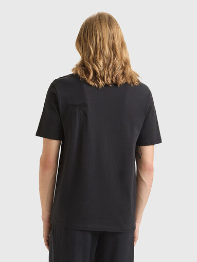 Black cotton t-shirt - 3