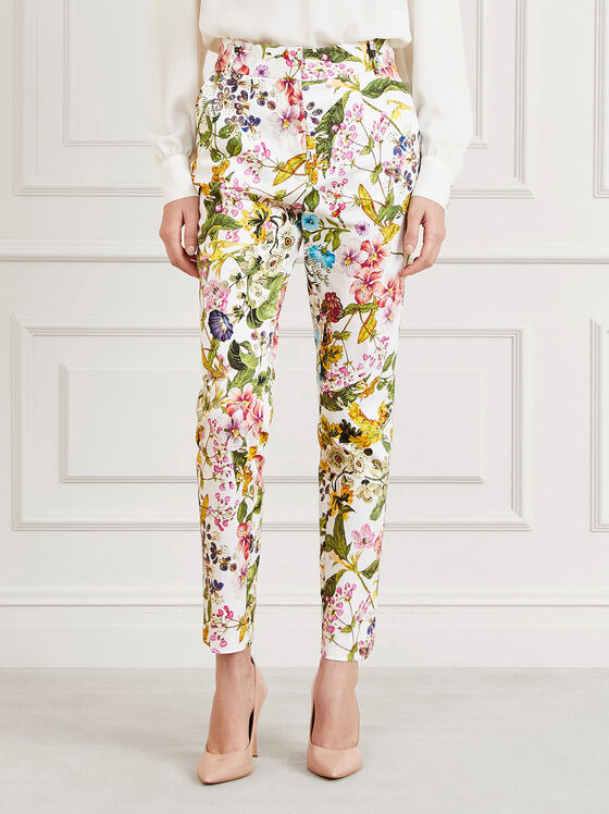 Trousers with floral print - 1