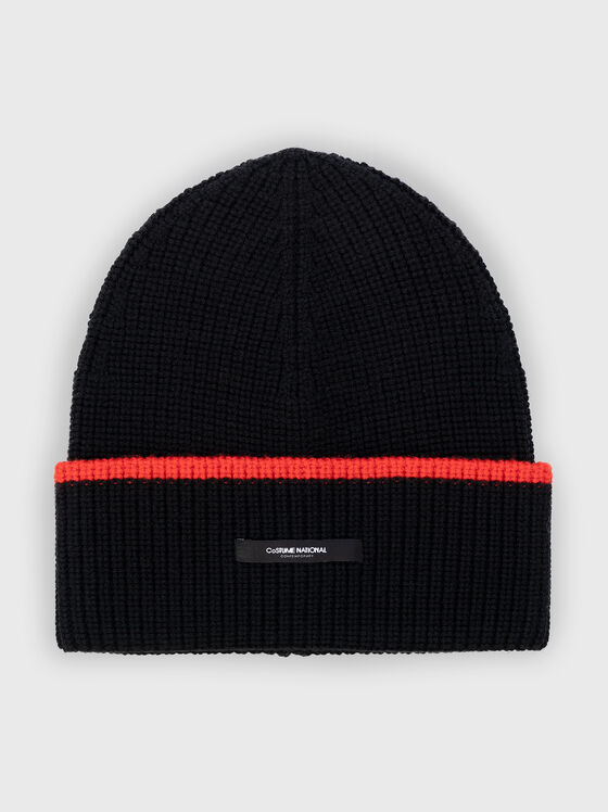 Wool hat in black  - 1