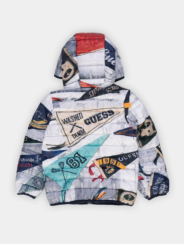 Padded jacket with contrasting print - 2
