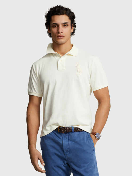 Tricou polo cu mâneci scurte și logo brodat - 1