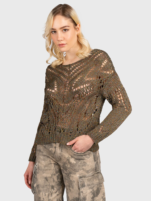 Knitted sweater with shiny accents - 1