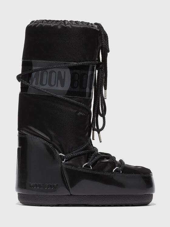ICON GLANCE satin boots in black - 1