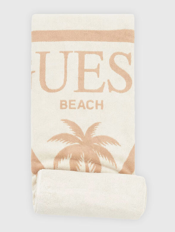 Blue beach towel with logo - 2