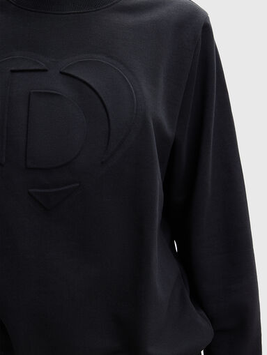 Black sweatshirt with logo  - 5