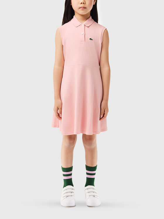 Rochie roz cu detaliu logo - 1