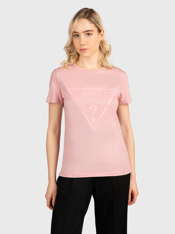 Tricou roz ADELE cu imprimeu - 1