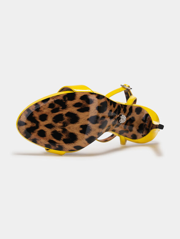 Yellow high-heeled sandals - 5