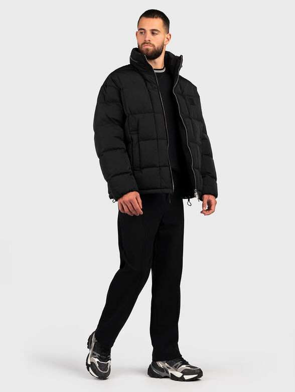 Padded jacket with logo patch - 2