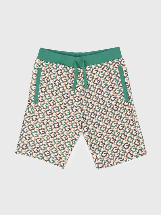 All over print shorts in cotton  - 1