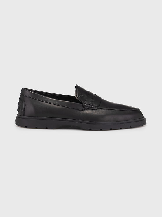 IBRIDO black leather loafers  - 1