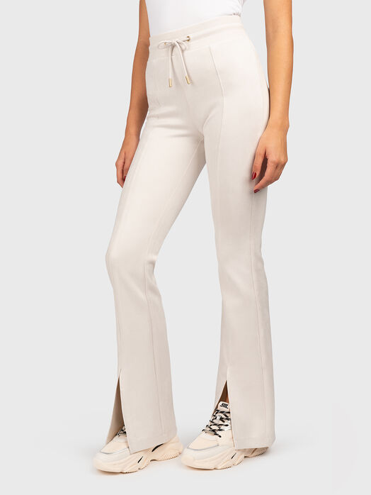 Black suede pants