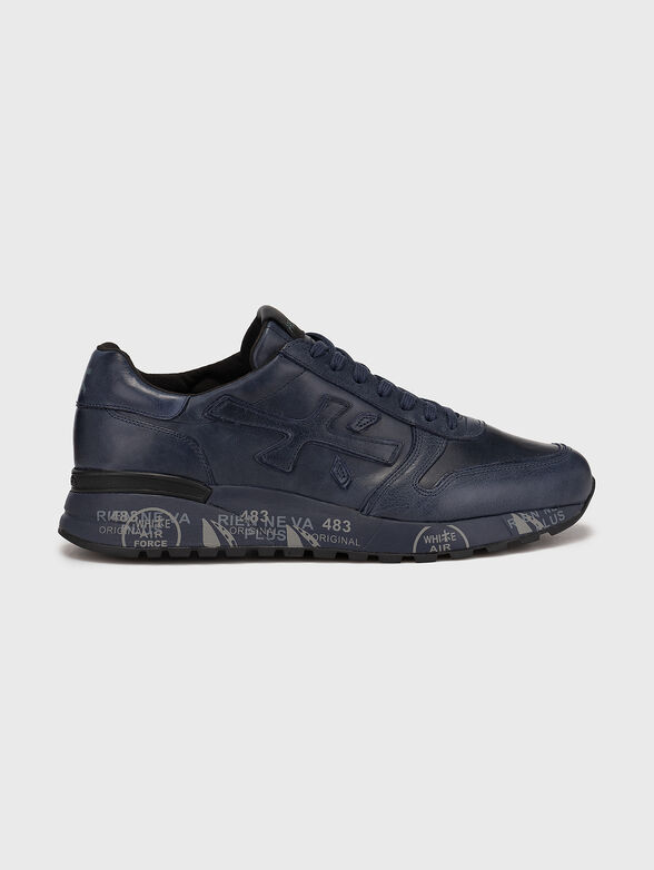 MICK 1807 leather sneakers in blue - 1