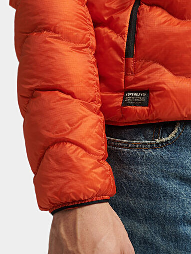 Hooded jacket with quilted effect - 5