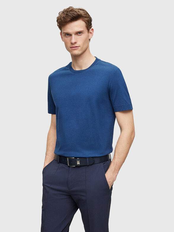 Cotton blue t-shirt - 1