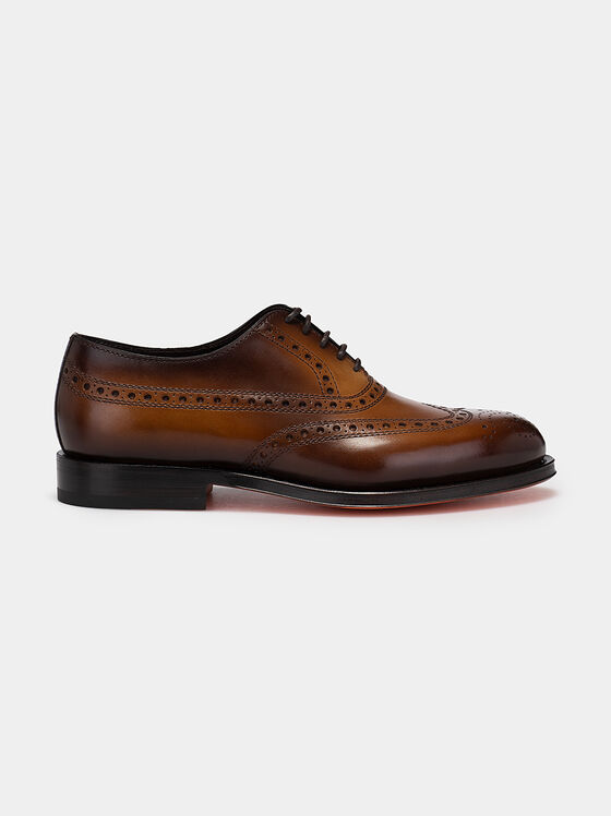 Oxford shoes in brown color - 1