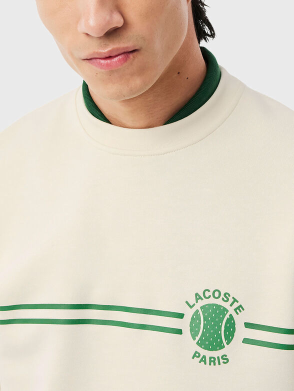 Sweatshirt with oval neckline and print - 4