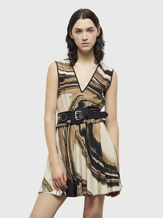 Short dress with V-neck - 1