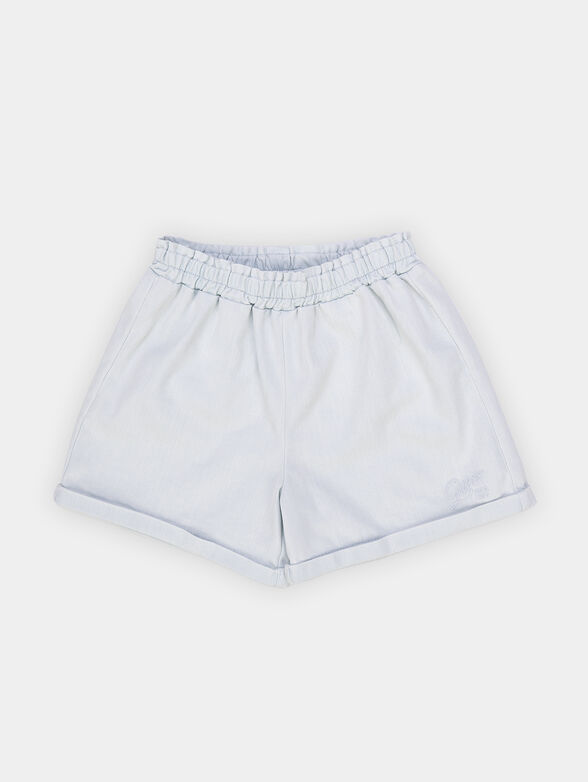 Denim shorts in light blue color - 1