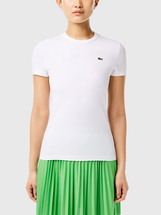 Tricou slim cu decolteu oval - 1
