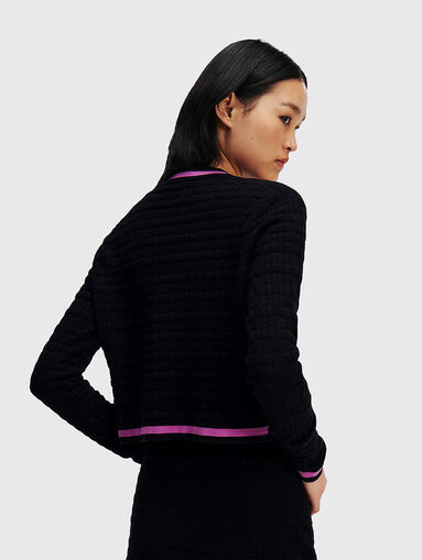Black knitted cardigan - 3