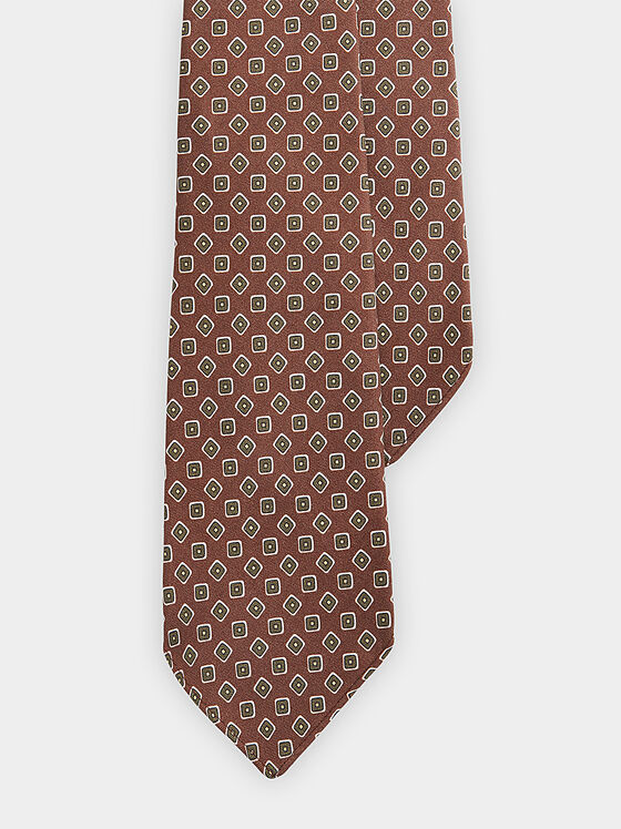 Silk tie with micro print - 1