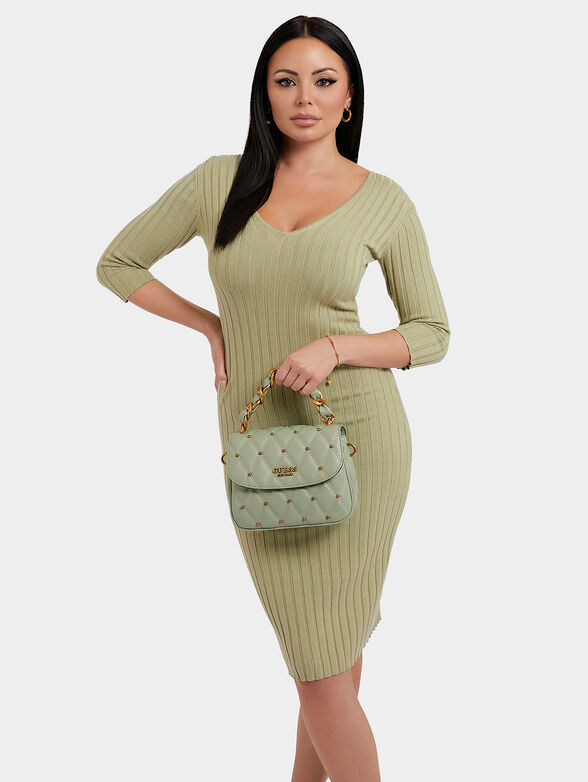 TRIANA bag with metal elements in dark gold color - 2