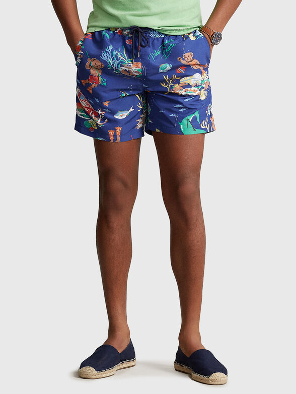Beach shorts with multicolour print - 1